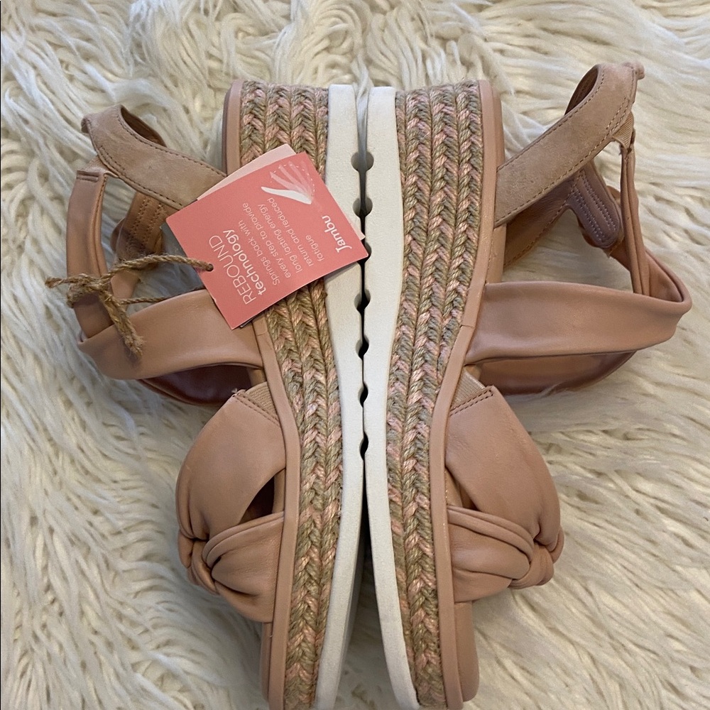 Jambu Women's Blush Wedge Sandals leather upper size 8M brand new - Picture 5 of 12